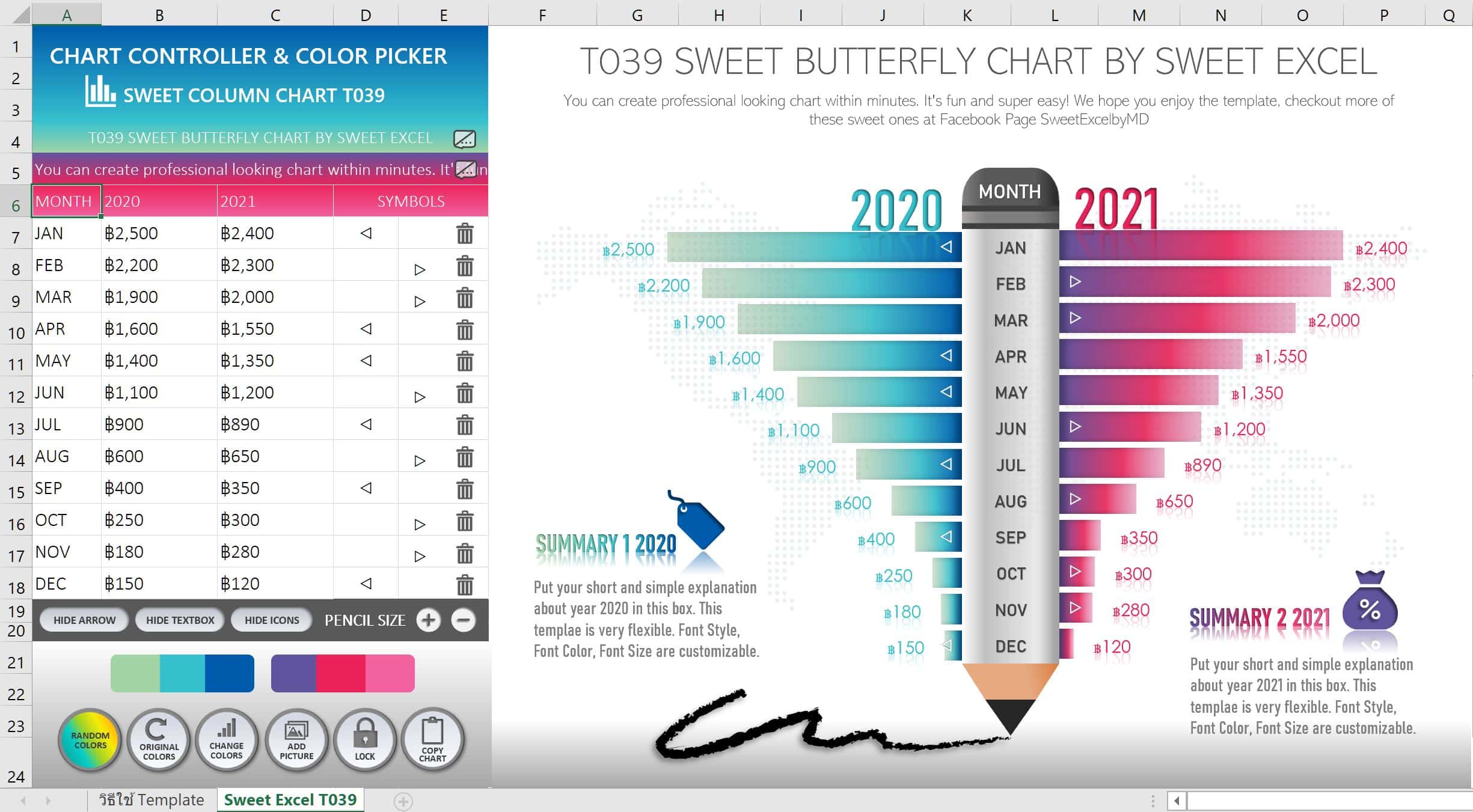 Excel Butterfly Chart